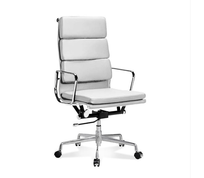 Soft Pad Leather cushions and Steel Frame Office Chair High Back
