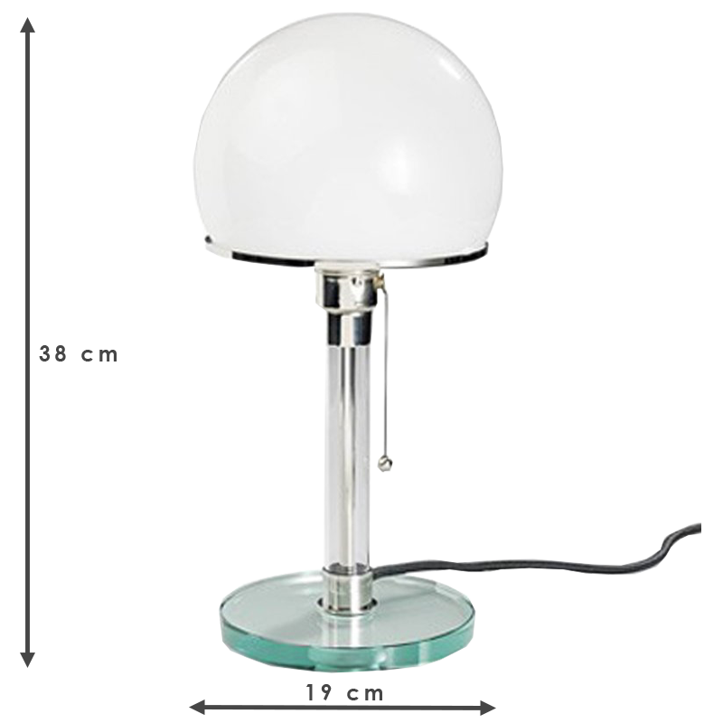 Table Lamp White Glass