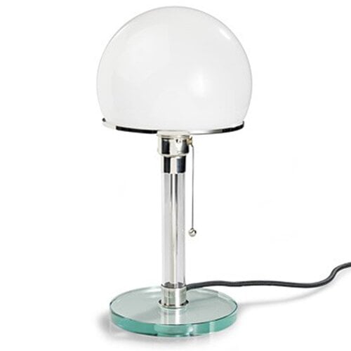 Table Lamp White Glass
