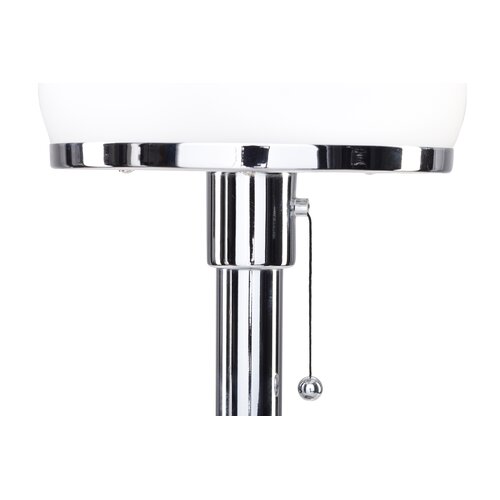 Table Lamp White Glass and Metal