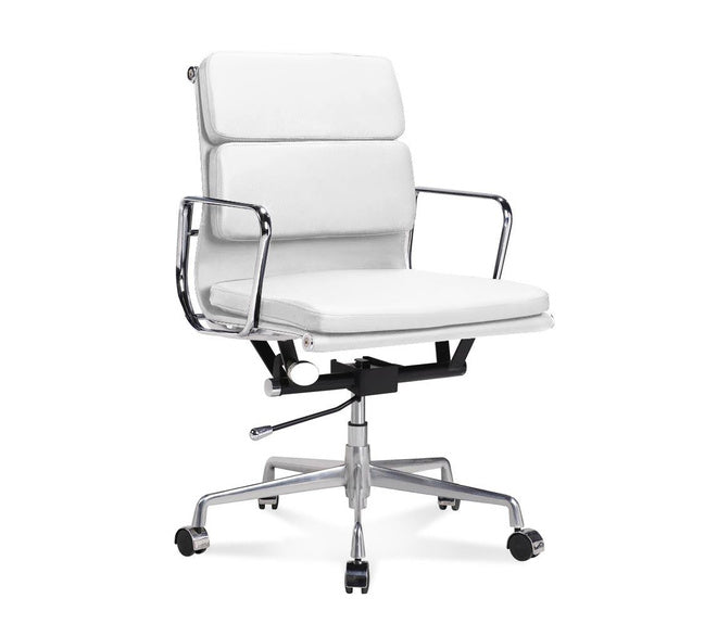 Soft Pad Leather cushions and Steel Frame Office Chair Low Back