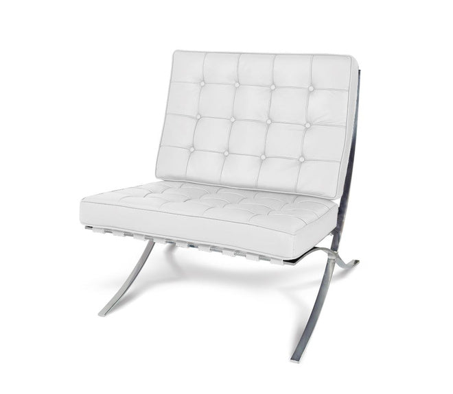 Leather Cushions and Steel Frame Lounge Chair - MODFEEL