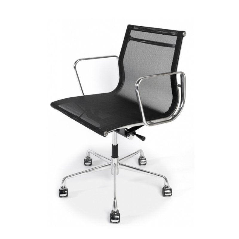 Mesh Black Fabric Steel Frame Office Chair Low Back