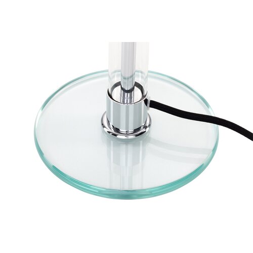 Tischlampe aus weißem Glas