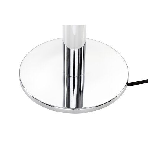Table Lamp White Glass and Metal