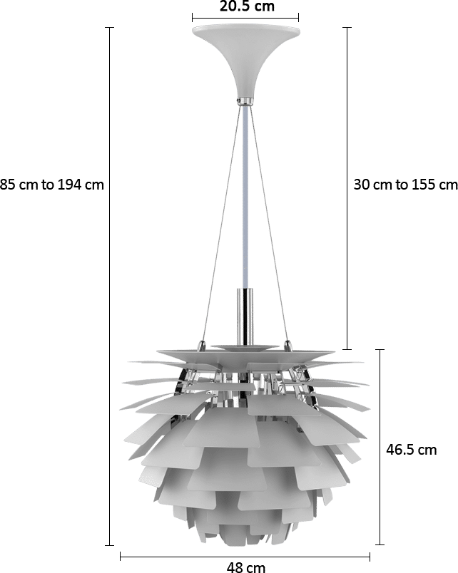 Ceiling Light Silver 48cm Diameter - MODFEEL